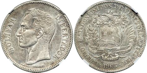 Moneda 2 Bolivar Venezuela Plata 1935 Simon Bolivar  1783 ...