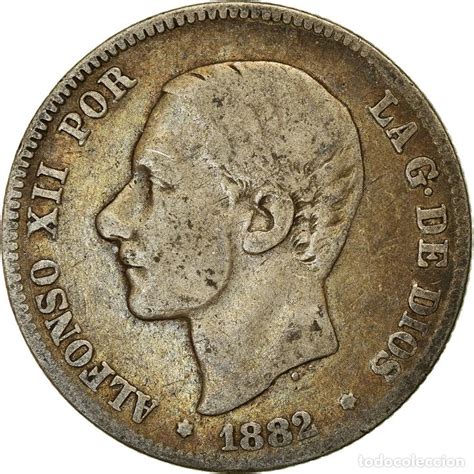 moneda, españa, alfonso xii, 2 pesetas, 1882, m   Comprar Monedas de ...