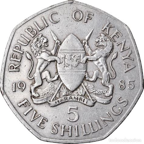 moneda, kenia, 5 shillings, 1985, british royal   Comprar ...