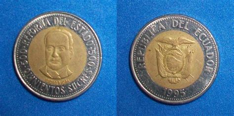 monedas del mundo: moneda de 500 Sucres Ecuador