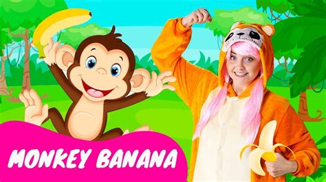 Monkey Banana Dance Challenge: Nursery Rhymes Song and ...