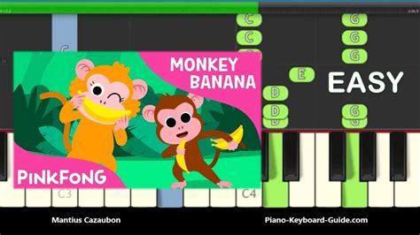 Monkey Banana Dance Song Easy Piano Tutorial   Pinkfong ...