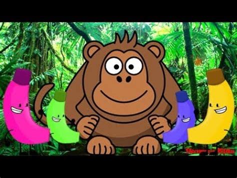 Monkey Bananas Animal Songs Nursery Rhymes Learn colors ...