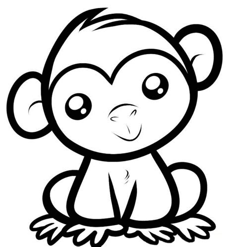 Monkey coloring pages to download and print for free