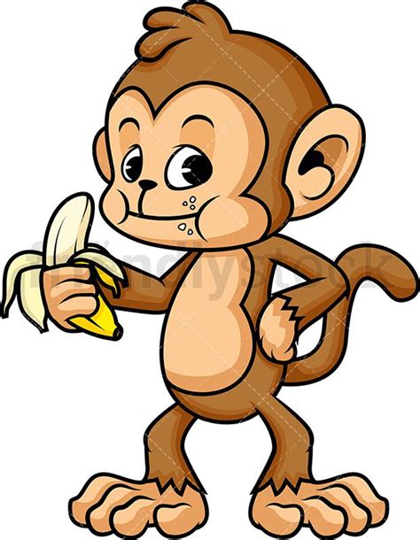 Monkey Eating A Banana | Cartoon monkey, Zebra cartoon ...