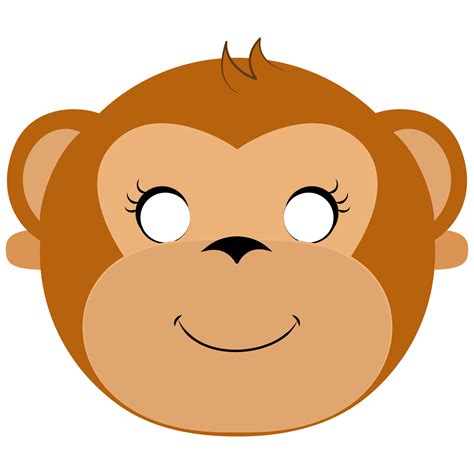 Monkey Mask Template | Free Printable Papercraft Templates