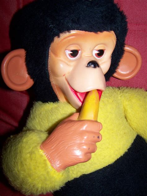 Monkey with banana stuffed animal 20 inch