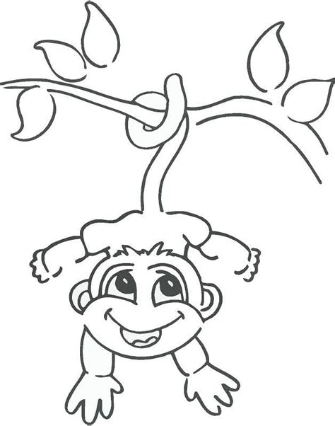 monkeys drawings | Hanging Monkey Drawing Monkey hanging ...