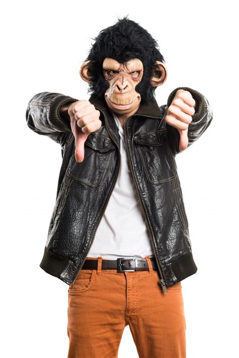 Mono, hombre, mal, señal | Foto Gratis