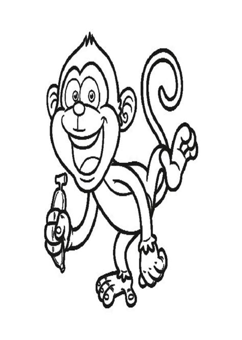 Monos para colorear   Dibujosparacolorear.eu