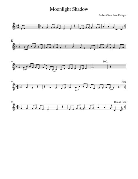 Moonlight Shadow Sheet music for Piano | Download free in ...