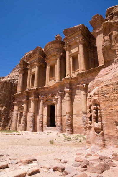Mosteiro Templo de Petra, na Jordânia — Stock Photo ...