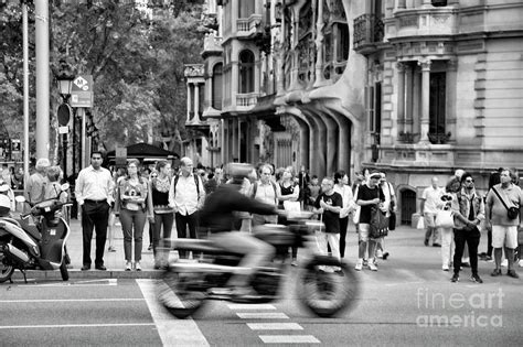 Motion Motorcycle Barcelona Photograph by Chuck Kuhn