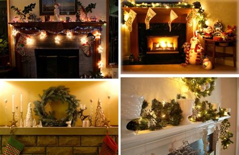 Motivos navideños para decorar la chimenea   50 ideas