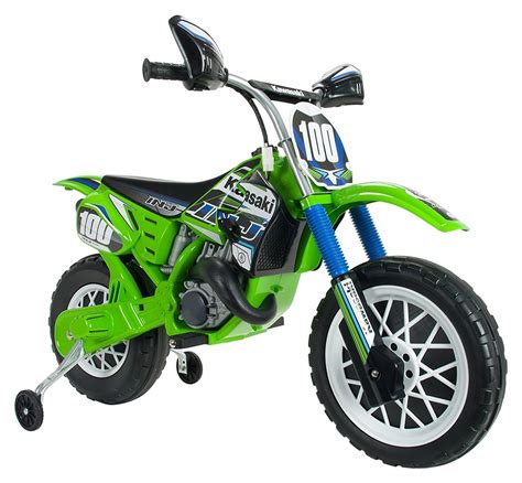 Moto de Cross Kawasaki, batería 6 V, color verde, Injusa ...