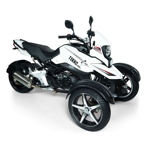 Moto de Tres Ruedas 200cc, Color Blanco – Ferrisariato