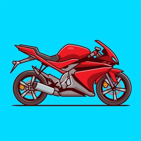 Moto deportiva de carreras de motos. ilustración del icono de dibujos ...