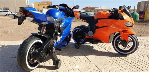 Moto eléctrica superbike ducati style 12v, naranja   bc ...