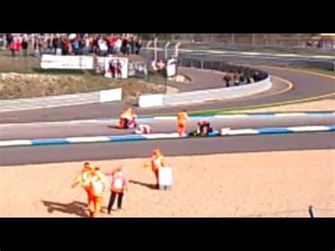 MOTO GP 2010 circuito de estoril. caidas en la carrera de ...
