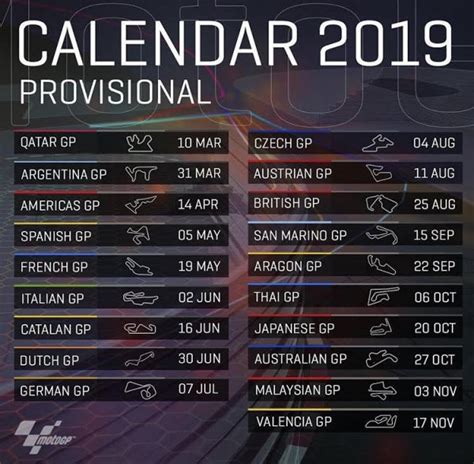 MotoGP : le calendrier prévisionnel 2019 dévoilé