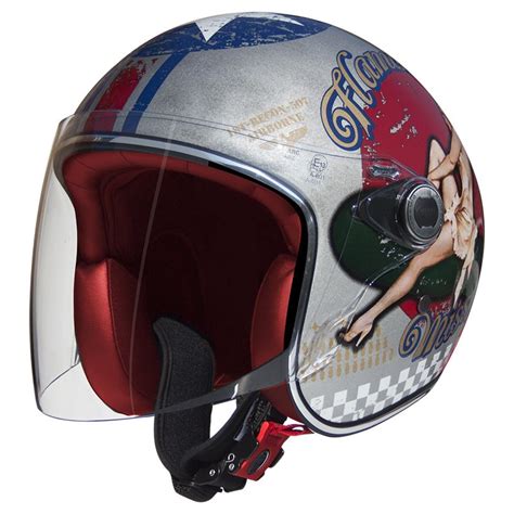 motorcycle helmet jet FIRST THE LITTLE OLD STYLE SILVER ...