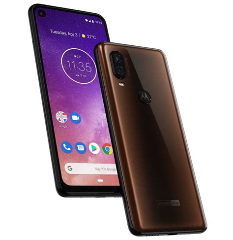 Motorola One Vision Android One phone with in screen ...