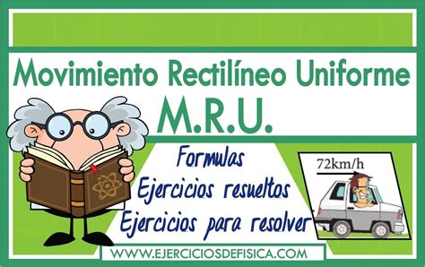 Movimiento Rectilíneo Uniforme   MRU | Formulas y ...