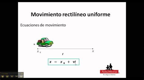 Movimiento rectilíneo uniforme MRU YouTube