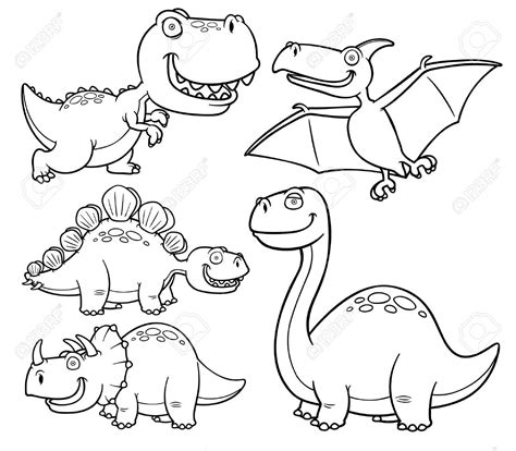 muchos dinosaurios felices para imprimir y pintar.jpg 1 ...