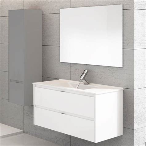 Mueble con lavabo Blanco brillo Ibiza 100 TEGLER 12540295   Comprar barato