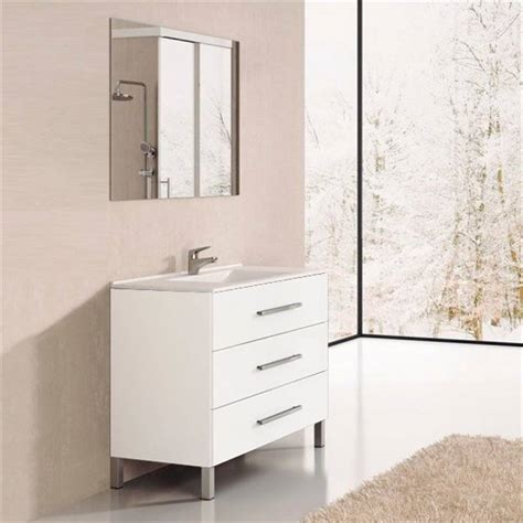 Mueble con lavabo Blanco brillo Ribera 70 TEGLER 12540355   Comprar barato