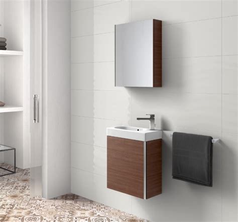 Mueble de baño base Roca de MINI lavabo con espejo 450x250 mm