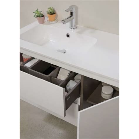 Mueble de baño con lavabo mineralmarmo 90cm Alfa Royo   Comprar barato