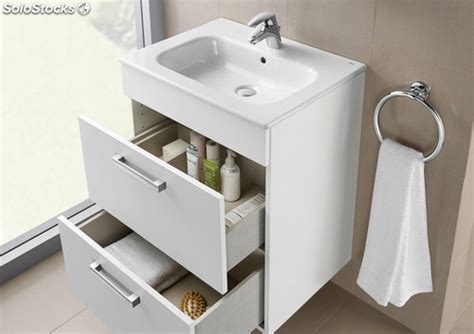 Mueble de baño + Lavabo Roca Victoria Basic 70cm Blanco Brillo