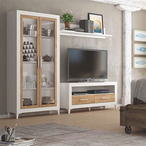Mueble de comedor blanco por módulos: Mueble Tv + Armario ...