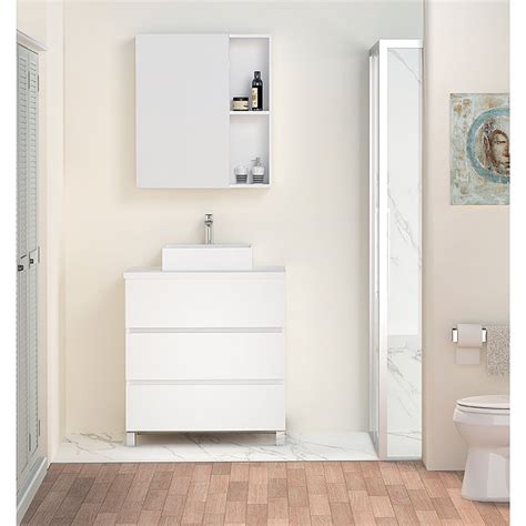 Mueble de lavabo Colours  46 x 70 x 83 cm, Blanco seda ...