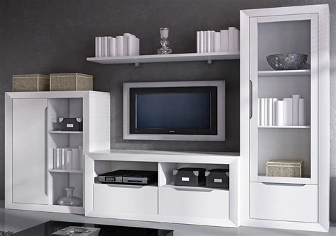 Mueble de salón de diseño moderno color blanco | Muebles, Muebles salon ...