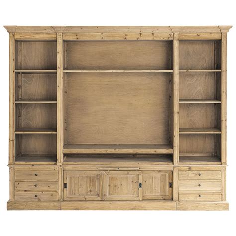 Mueble de salón librería de madera maciza reciclada An ...