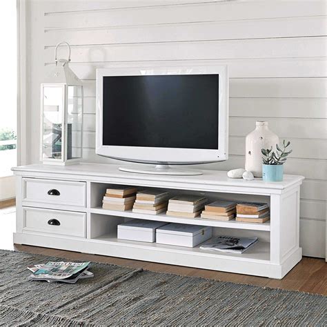 Mueble de TV blanco con 2 cajones | Arquitectura e ...