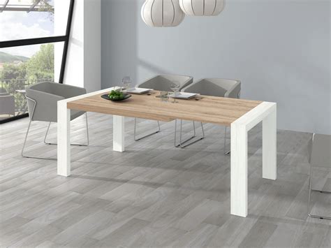mueble mesa rectangular extensible comedor madera melamina ...