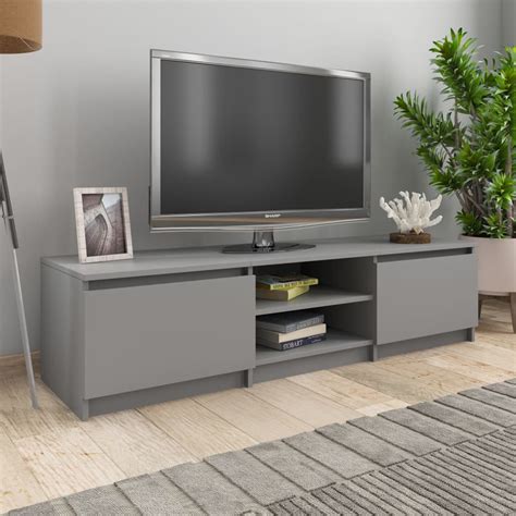 Mueble para TV de aglomerado Gris 140x40x35,5 cm | Compra ...