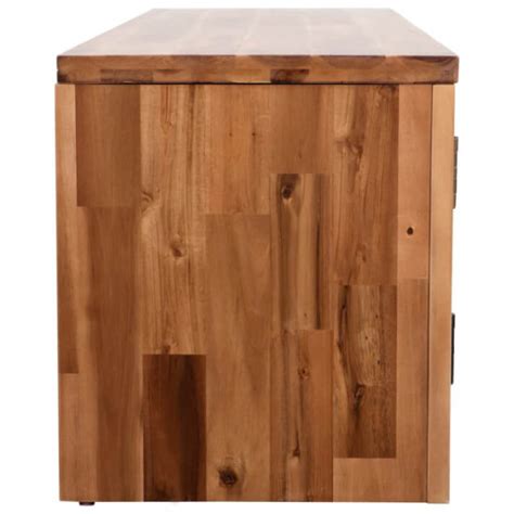 Mueble para TV de madera maciza de acacia 120x35x40cm Vida ...