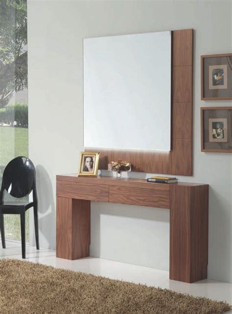 Mueble recibidor moderno madera lacado leds con dos ...