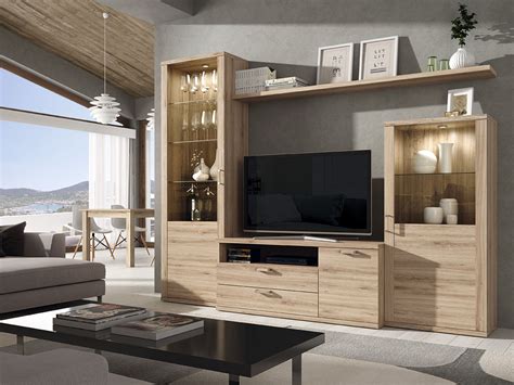 mueble salon tv comedor madera melamina moderno economico ...