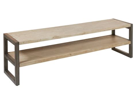 Mueble TV madera de acacia y hierro 175 cm estilo ...