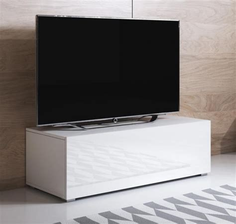 Mueble Tv Modelo Luke H1  100x32cm  Color Blanco Con Patas ...