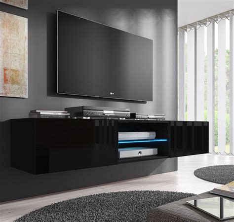 Mueble TV modelo Tibi  160 cm  en color negro