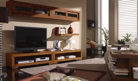 Mueble TV moderno de roble oscuro Palisandro Interiorismo