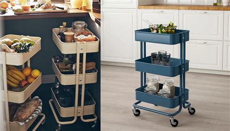 Muebles auxiliares de cocina Ikea con soluciones de almacenaje