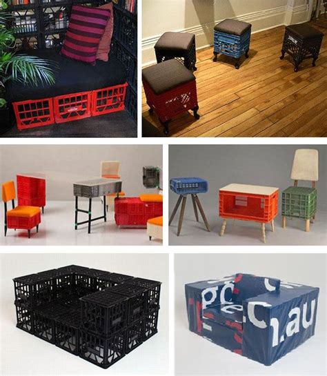 Muebles con cajas de plástico | Muy Ingenioso | Milk crate ...